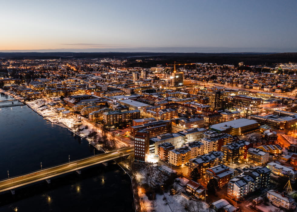 view over Skellefteå City